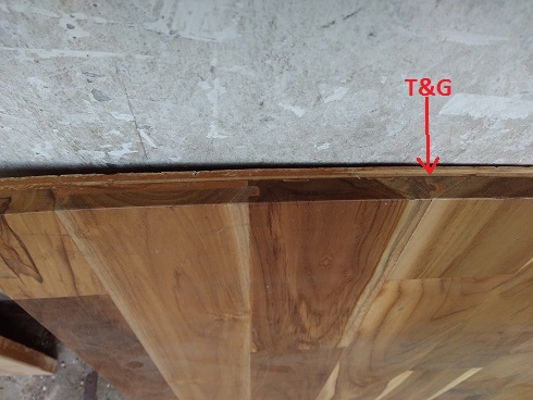 lantai kayu dengan T&G