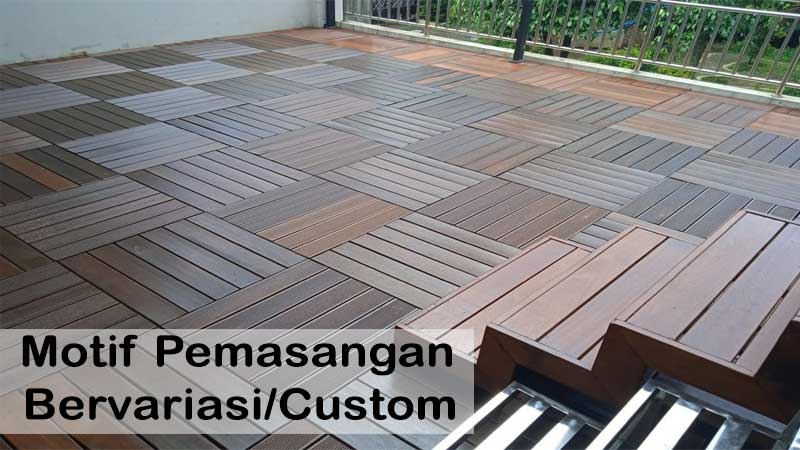 pemasangan lantai kayu outdoor bisa di custom