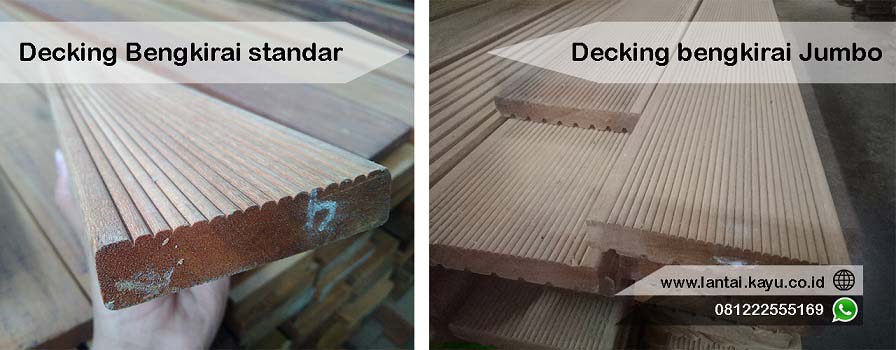ukuran dan jenis decking kayu bengkirai outdoor