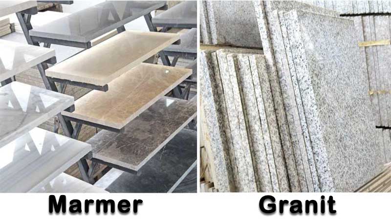 lebih mahal granit atau marmer?